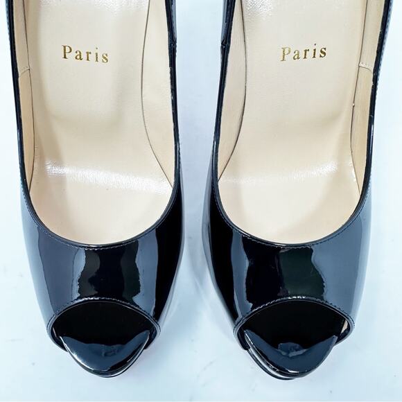 Christian Louboutin New Very Prive Patent Leather Heels Pumps Size 37.5 - Picture 5 of 13